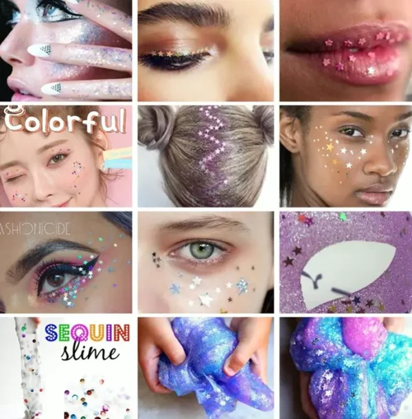 100-gram Glitter Star Sequins for Crafts