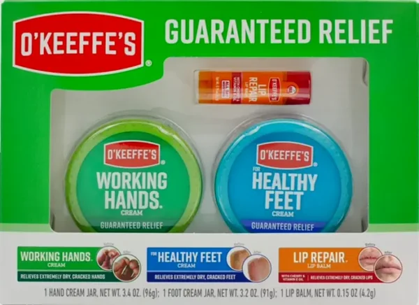 O'Keeffe's Gift set: Lip Balm, Hand Cream & Healthy Feet