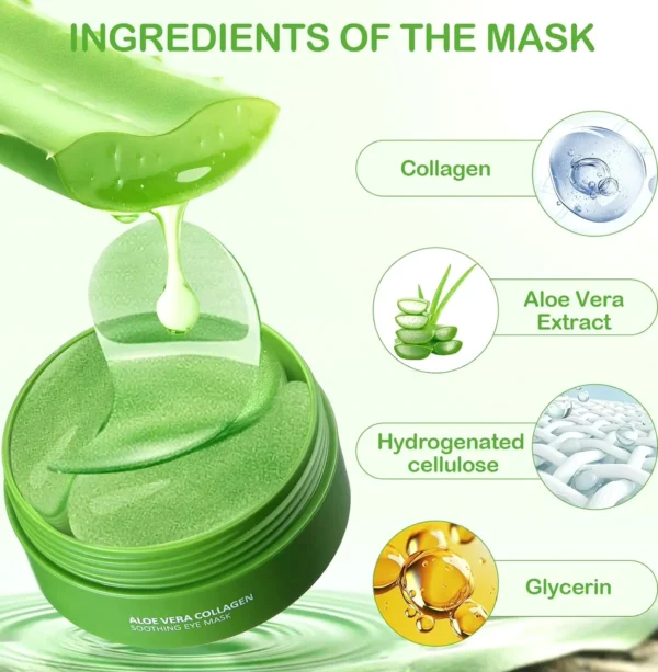 180 Pairs Aloe Vera Under Eye Masks for Dark Circles