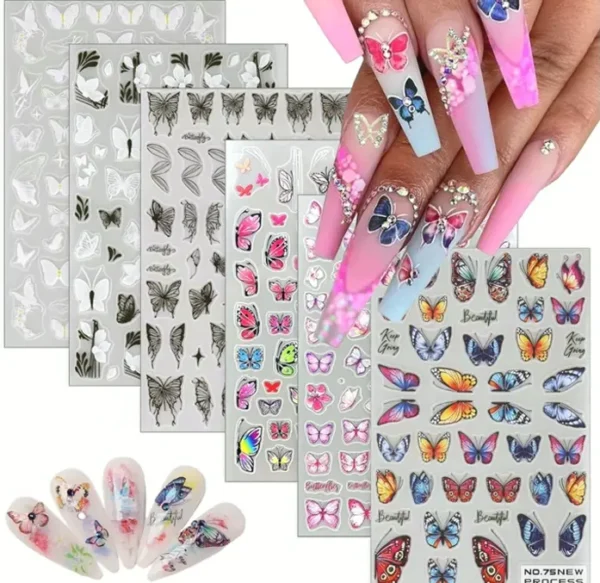 Insect Nail Stickers with 3D Look