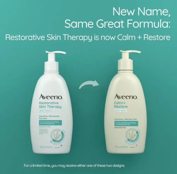 Aveeno Calm + Soothe Cleanser for Sensitive Skin, Gentle Formula 18 fl. oz.