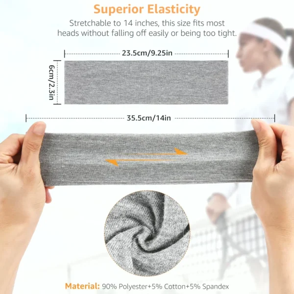 Women's Non-Slip Hair Bands Pack - 7PCS Fashion Athletic Head Ties