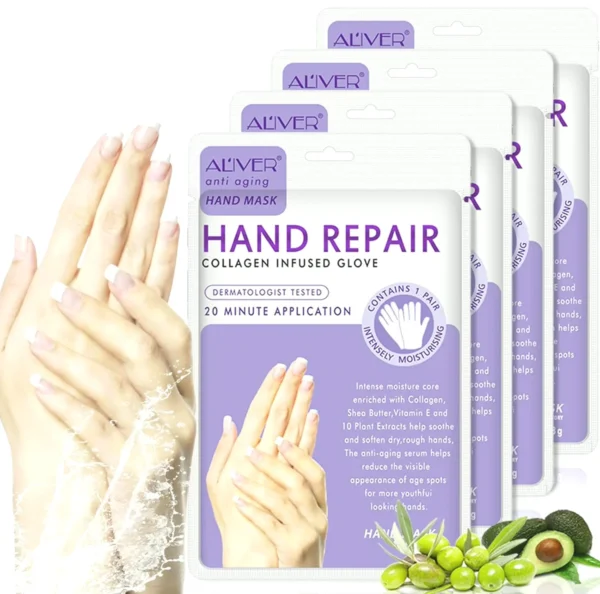 4-Pack Hands Moisturizing Glove Mask for Dry Skin