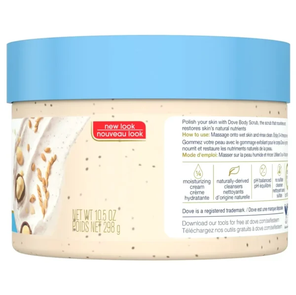 Dove Exfoliating Body Polish - Macadamia & Rice Milk, 10.5, 4-Pack