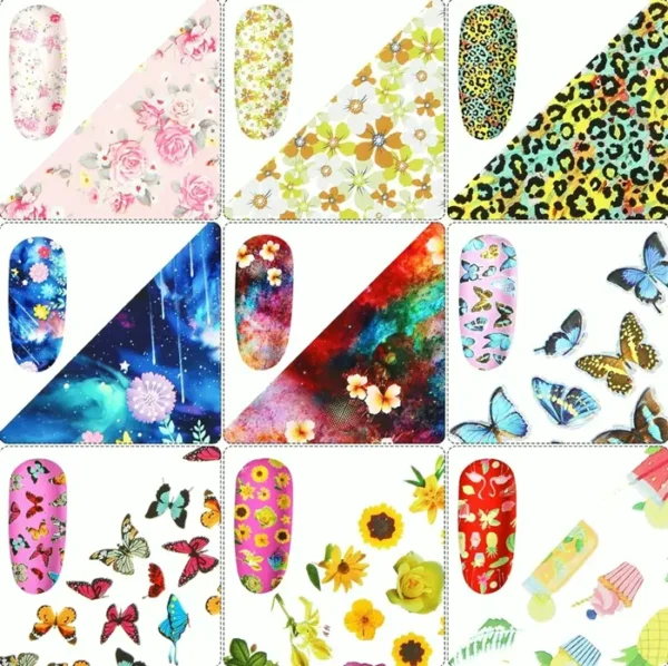 300 Pieces Nail Art Adhesive Decal Kit
