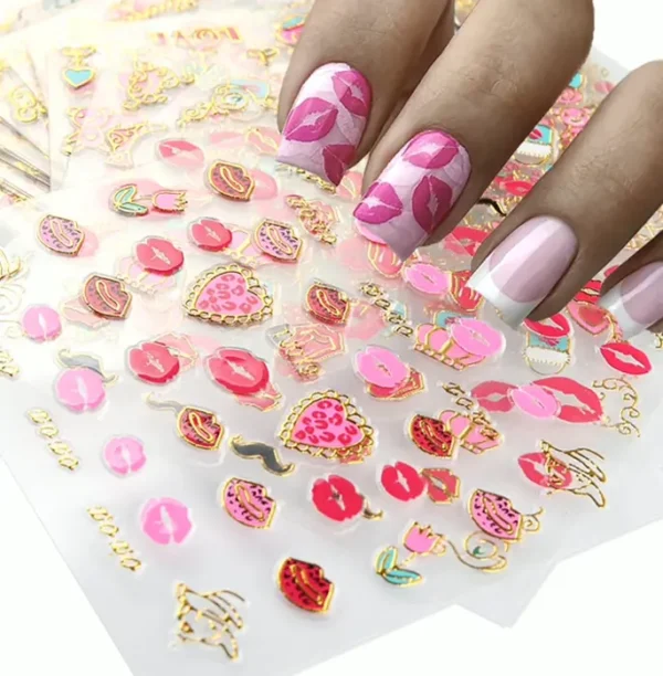 Heart Decals 3-D Kit Thirty Units for Girls