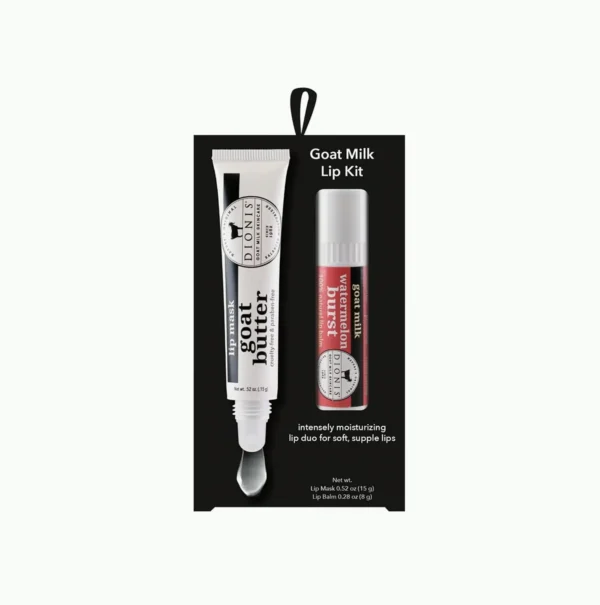 Dionis Goat Milk Lip Care Set: Night Mask & Lip Balm