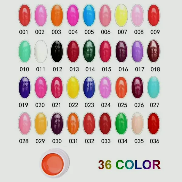 36 Shades Gel Polish Kit Including Brush