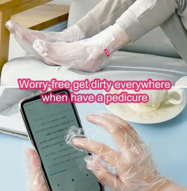 Wax Bags for Feet & Hands - 200pcs Large Plastic