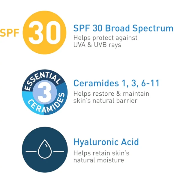 CeraVe Moisturizing Cream With SPF 30 | Lightweight Matte Finish