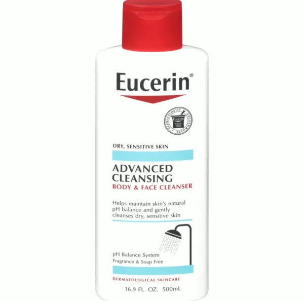 Eucerin Cleanser for Body & Face - Unscented - 16.9 fl. oz