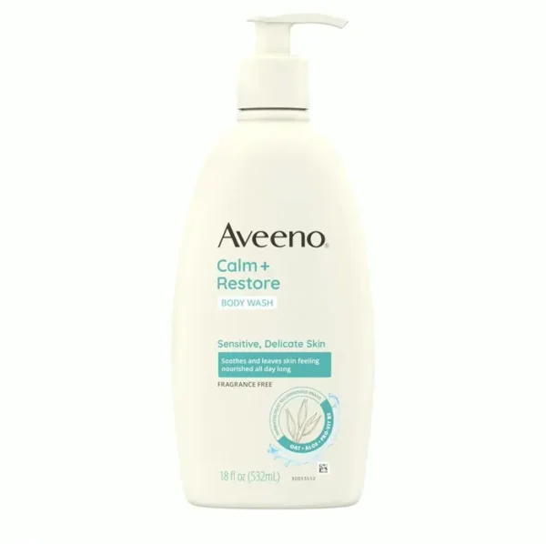 Aveeno Calm + Soothe Cleanser for Sensitive Skin, Gentle Formula 18 fl. oz.
