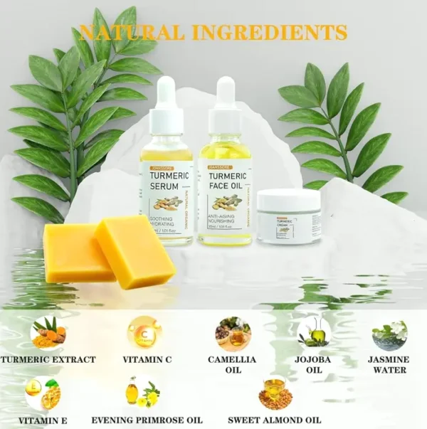 Turmeric Skin Care Set - Moisturizer & Serum
