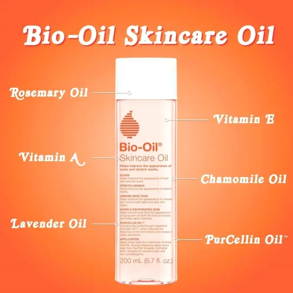 Bio-Oil Body Oil, Vit E Serum for Marks & Stretchmarks, Skin Expert Recommended, For All Skin, 6.7 oz