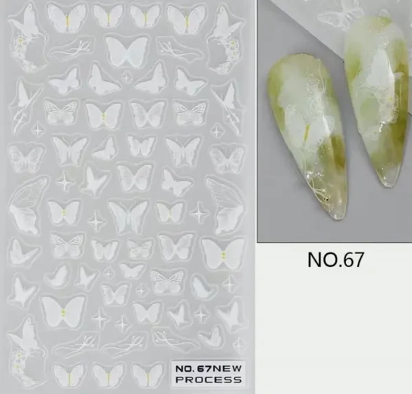 Insect Nail Stickers with 3D Look