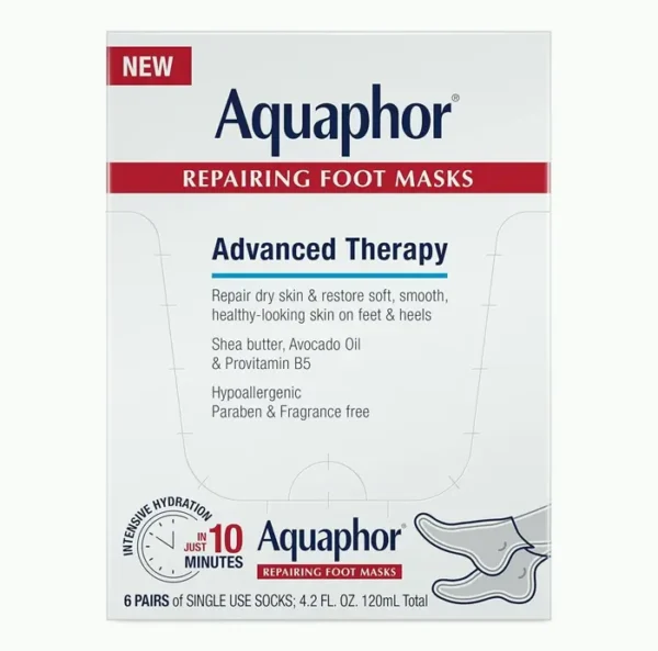 Aquaphore Restorative Foot Wraps, Moisturizing Socks, Pack of 6