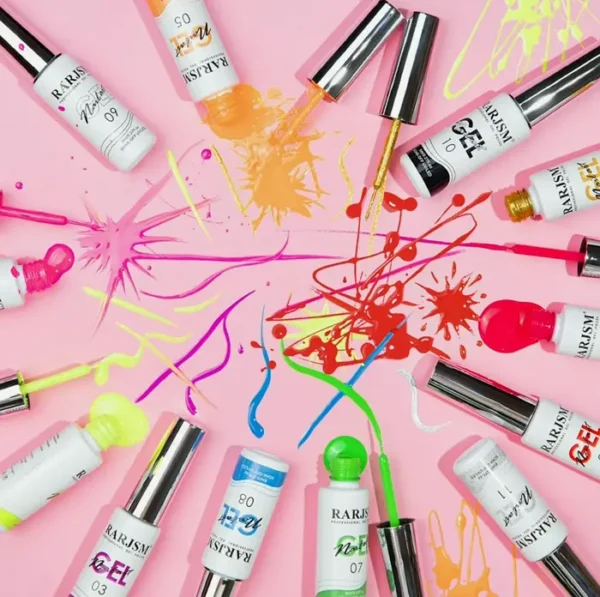 Nail Paint Kit - 12 Neon Colors Including Glitter