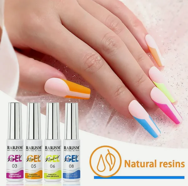 Nail Paint Kit - 12 Neon Colors Including Glitter