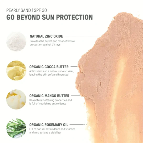 Raw Element SPF 30+ Facial Tint Sunblock, Safe Physical Lotion