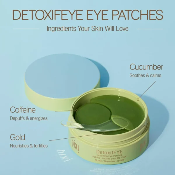 Pixi Brand Depuffing Under-Eye Patches, HA, 24K Gold & Coffee, 30 Pairs