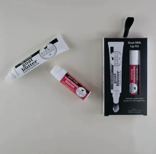 Dionis Goat Milk Lip Care Set: Night Mask & Lip Balm