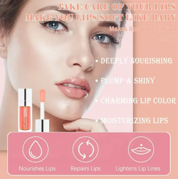 Hydrating Colored Lip Oil Balm, Nourishing Care