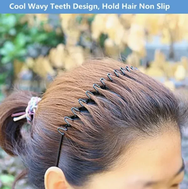 Steel Hair Band Universal Black Spring Headband