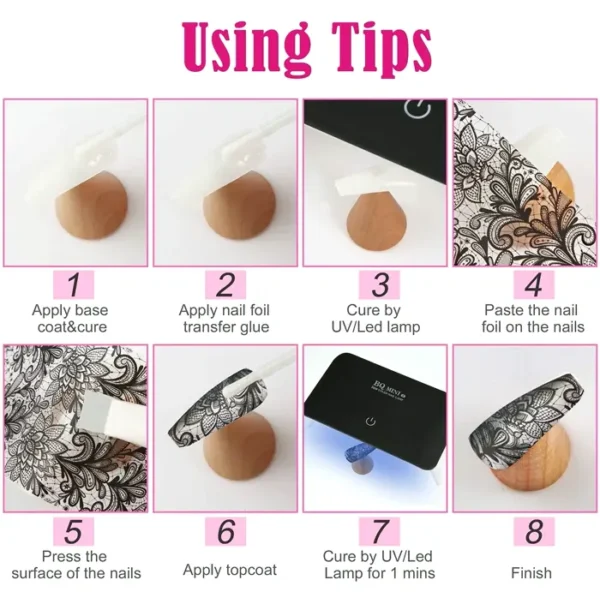 300 Pieces Nail Art Adhesive Decal Kit
