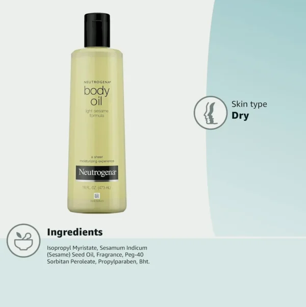 Brand Body Oil Light Sesame Mix, Hydrating Oil, 16 Fluid Oz