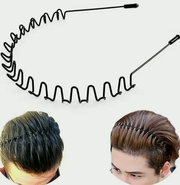 Steel Hair Band Universal Black Spring Headband