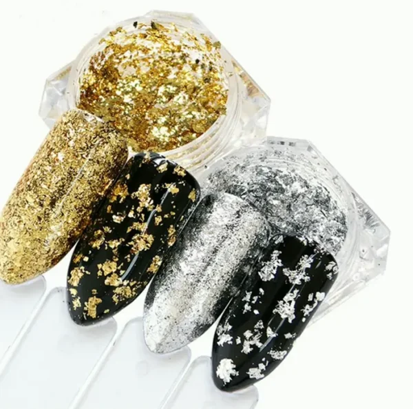 Holo Manicure Powder Includes Foil Flakes