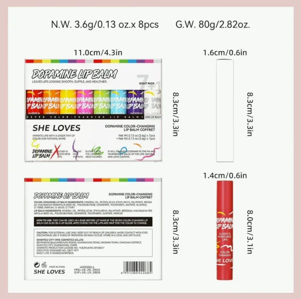 Colored Lip Balm Kit for Dry Skin