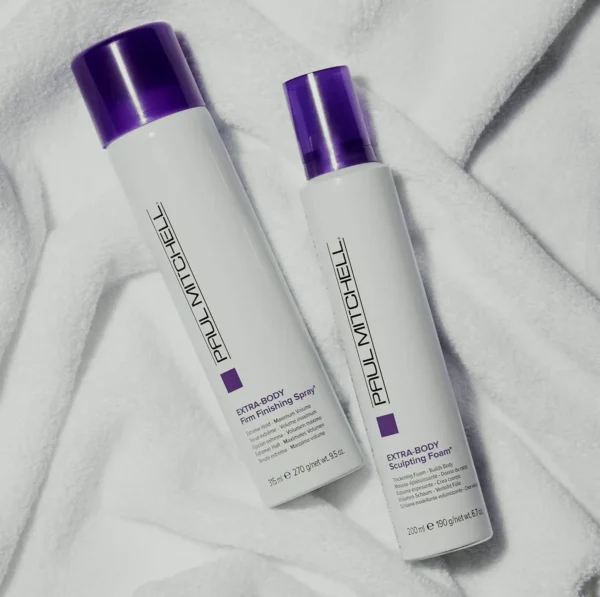 P. Mitchell Extra-Body Styling Foam, Volumizes + Adds Volume, For Thin Hair, 198 ml.