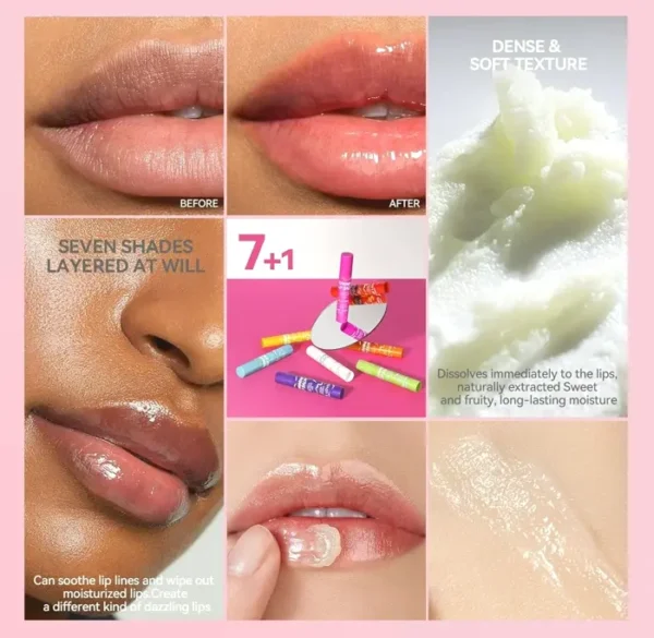 Colored Lip Balm Kit for Dry Skin
