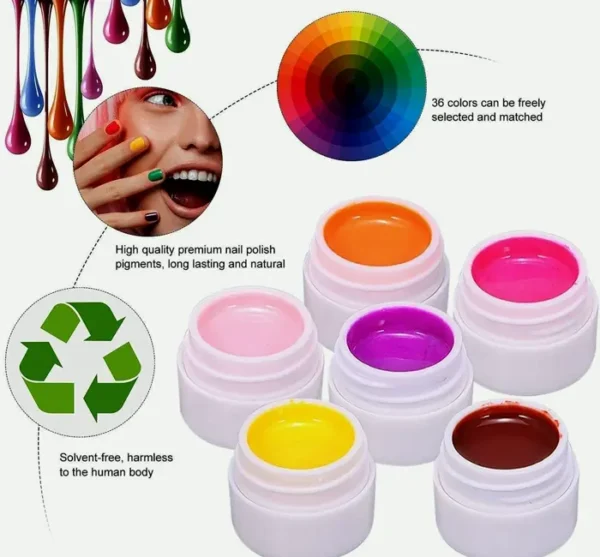 36 Shades Gel Polish Kit Including Brush