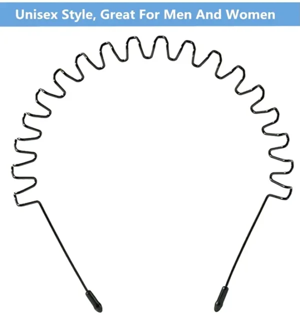 Steel Hair Band Universal Black Spring Headband