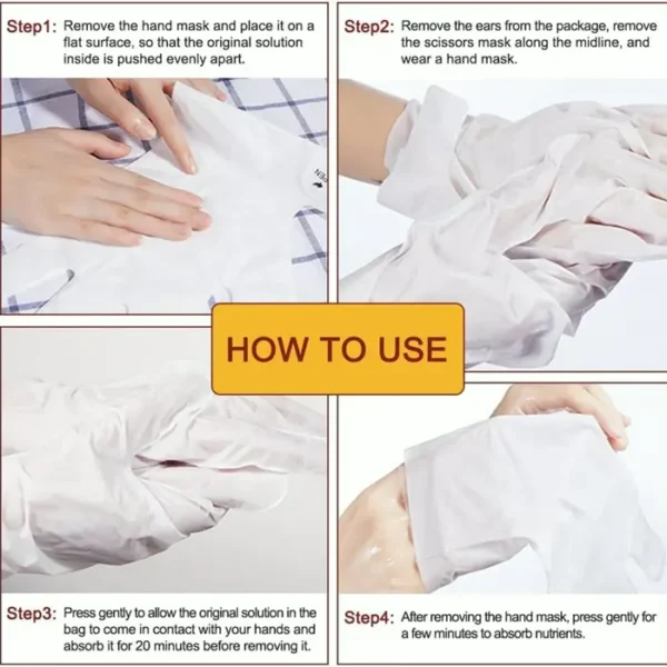 Moisturizing Hand Mask Gloves for Dry, Rough Skin Care