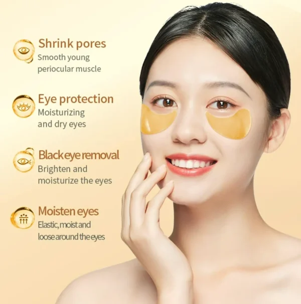 24K Under-Eye Patches for Dark Circle Bags - Anti-Aging Skin Care - 60PCS