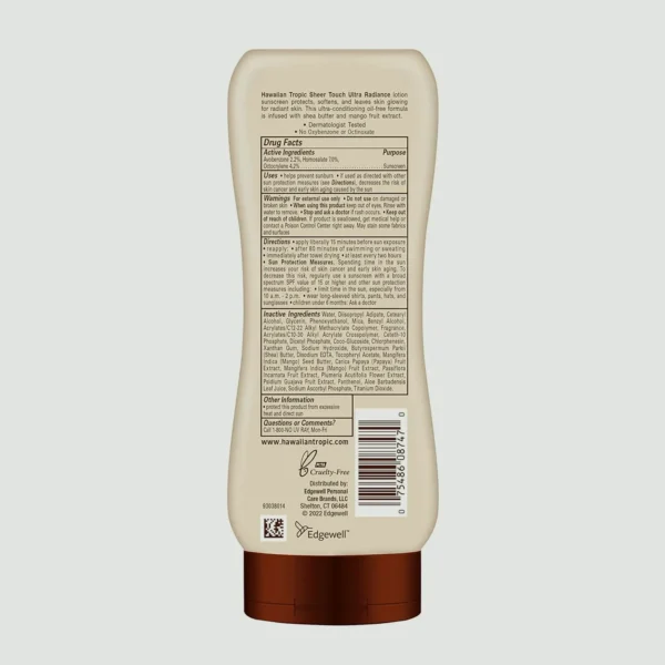 Island Tropics Transparent Feel High Radiance Cream SPF 30, 8oz