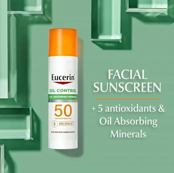 Eucerin Sun Clear Skin SPF 50 Face Lotion, Fragrance-Free