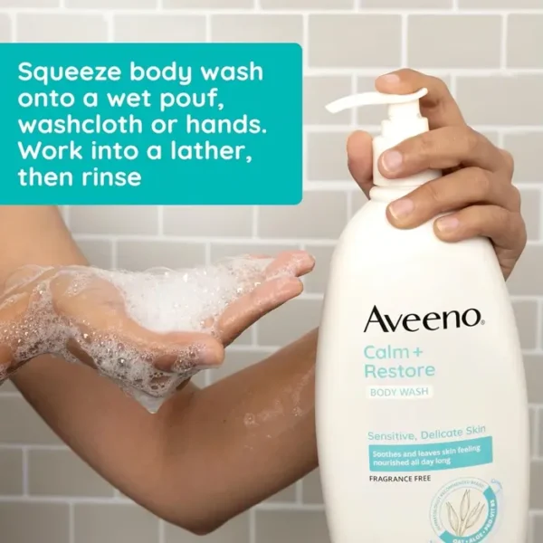 Aveeno Calm + Soothe Cleanser for Sensitive Skin, Gentle Formula 18 fl. oz.