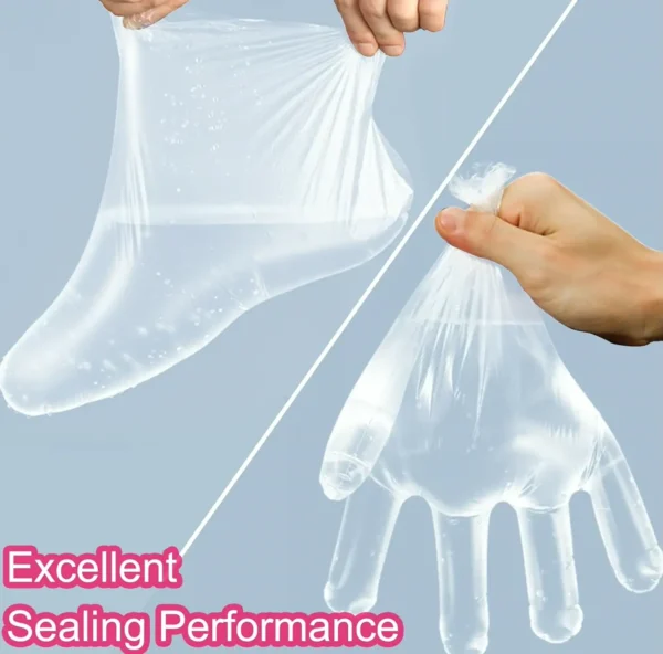 Wax Bags for Feet & Hands - 200pcs Large Plastic