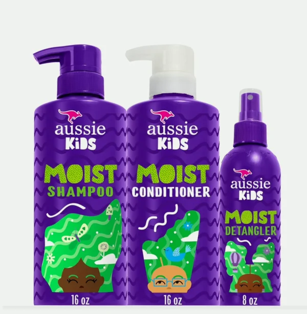 Aussie Kids Hair Wash & Hair Conditioner with Detangler Bundle