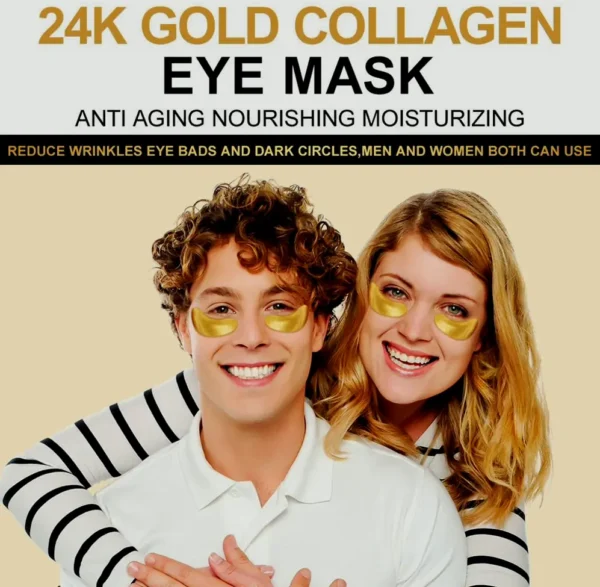 Under Patches (Pack of 20 Pairs) - Gold Eye Mask with Amino Acid & Collagen, Eye Care for Aging, Swollen Eyes & Dark Rings, Skincare Treatment for Men & Women